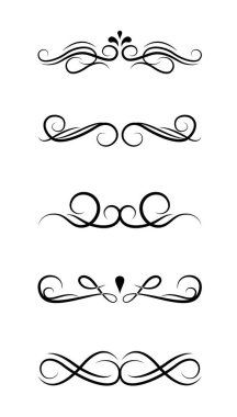 Siyah renge ayarlanmış kaligrafik süs