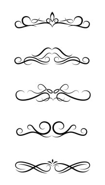 Siyah renge ayarlanmış kaligrafik süs