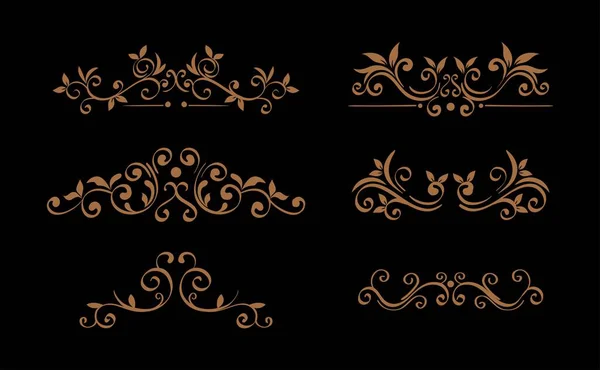 Zarif dekoratif kenarlıklar demeti