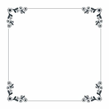 Süslü düğün sanatı vintage sınır ayırıcısı