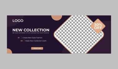 Facebook, Instagram, Twitter soyut Banner Tasarım Şablonu