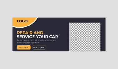 Facebook, Instagram, Twitter soyut Banner Tasarım Şablonu