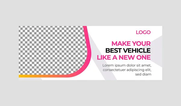 Facebook, Instagram, Twitter soyut Banner Tasarım Şablonu