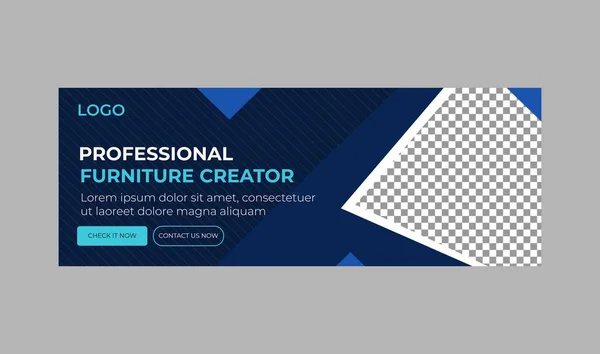 Facebook, Instagram, Twitter soyut Banner Tasarım Şablonu