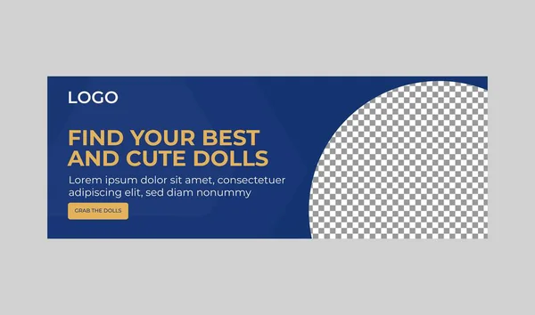 Facebook, Instagram, Twitter soyut Banner Tasarım Şablonu