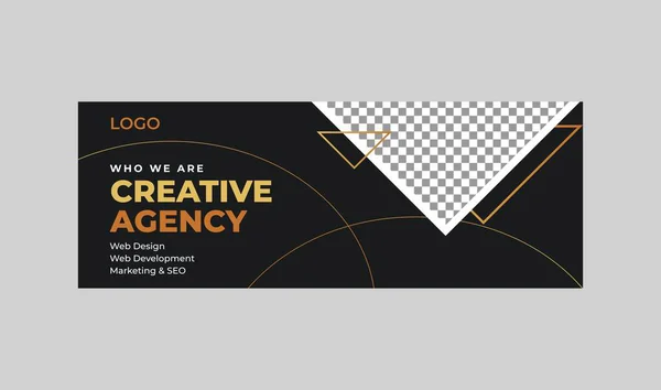 Facebook, Instagram, Twitter soyut Banner Tasarım Şablonu