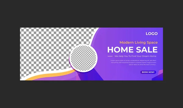 Facebook, Instagram, Twitter soyut Banner Tasarım Şablonu