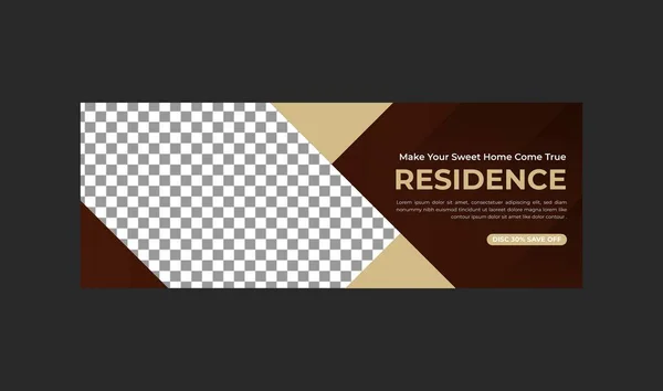 Facebook, Instagram, Twitter soyut Banner Tasarım Şablonu