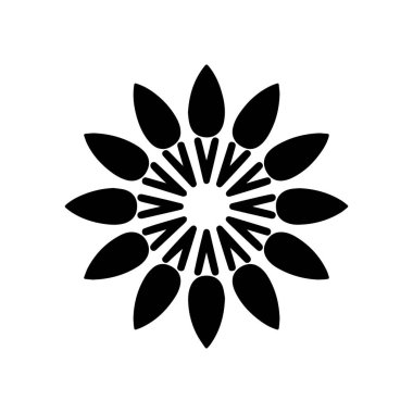 Siyah yıldız patlaması çiçek deseni