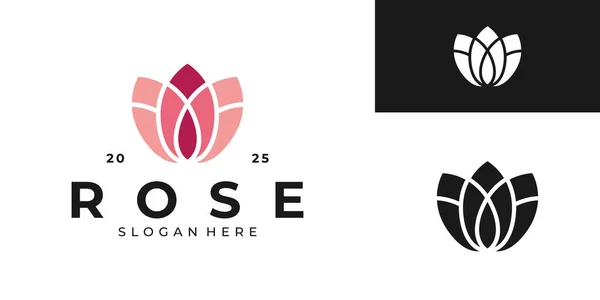 Gül çiçeği logosu tasarımı çizimi