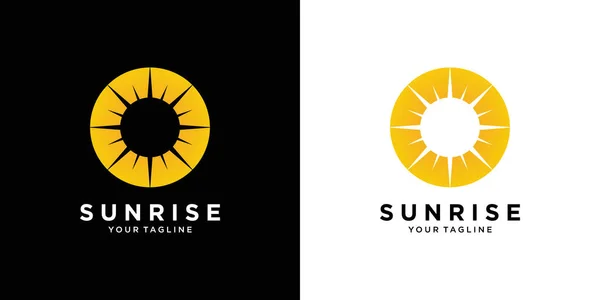 Modern geometrik gün doğumu logosu tasarımı