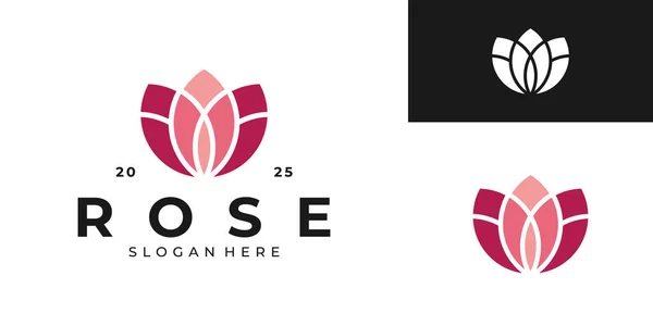 Gül çiçeği logosu tasarımı çizimi