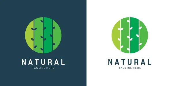 Doğal çember bitki logosu tasarımı