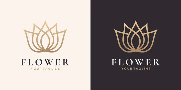 Altın nilüfer çiçeği logo tasarımı