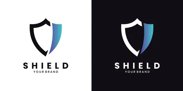 Modern güvenlik kalkanı logo tasarımı kavramı