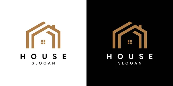 Soyut modern ev logosu tasarım şablonu