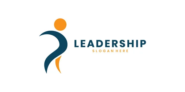 Liderlik logosu tasarımı, insanların logo konsept simgesi
