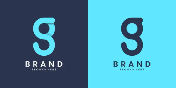 Modern G harfi minimal logo tasarımı