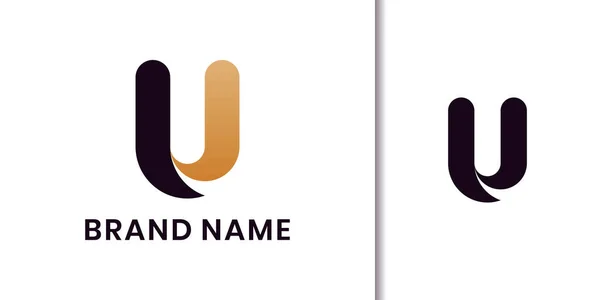 U harfli monogram logo tasarımı