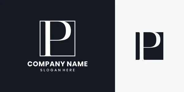 Monogram P harfi logo tasarımı