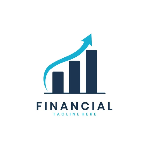 İş büyüme çubuğu çizelgesi. Mali başarı logosu tasarımı