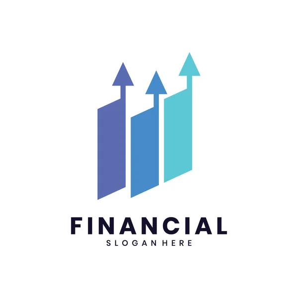 Finansal büyüme oku logo tasarımı
