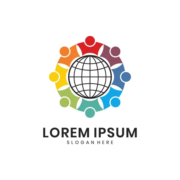 Birleşme ve barış logosu için küresel toplum