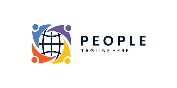 Küresel insanlar topluluğu logo tasarımı