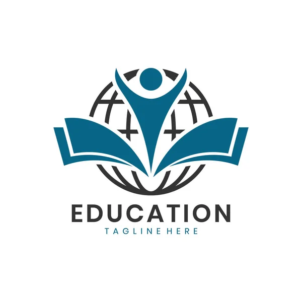 Küresel eğitim bilgisi öğrenme logosu tasarımı