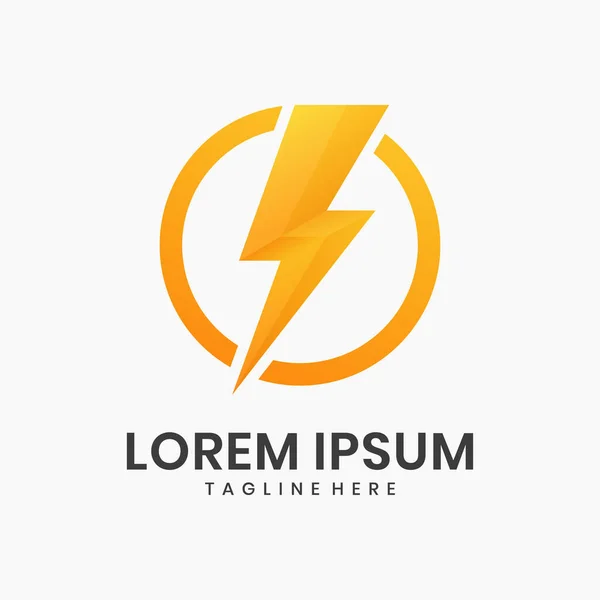 Modern enerji yıldırım logosu tasarımı