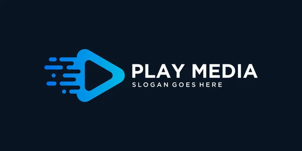 Medya logosu. Oynatma düğmesi simgesi tasarımı