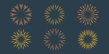 Işık desenli güneş ve yıldız logosu simgesi