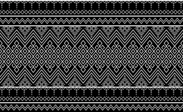 Ethnische Mustervektoren Geometrisches Nahtloses Design Für Print Schwarz Weißer Stammeshintergrund — Stockvektor