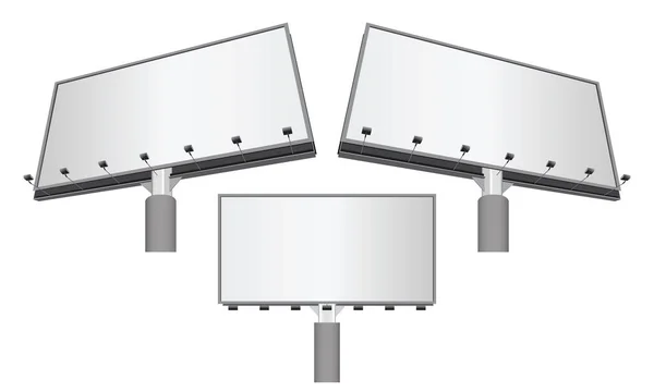 Reklam panosu maketi seti, sokak reklamı, tanıtım için boş şablon, stand-up. beyaz üzerine izole şablon.