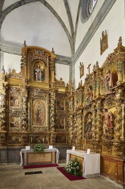 Freskolar, Encina 'nın Hanımefendisi, Artziniega, Alava, Pais Vasco, İspanya' nın İçindeki Sığınak 'ta resim yaptılar..