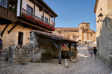 Santillana del Mar 'daki eski çamaşırhane, Cantabria, İspanya, Avrupa