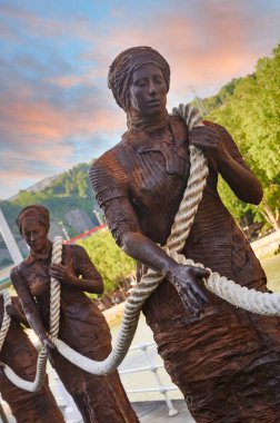 Sanatçı Dora Salazar, Paseo Uribitarte, Bilbao, Bizkaia, Bask Ülkesi, Euskadi, Euskal Herria, İspanya, Avrupa