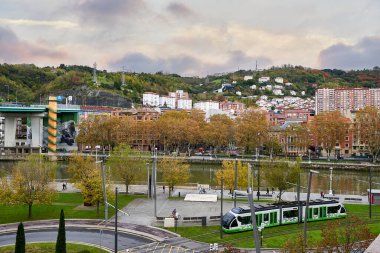 Bilbao, Biscay, Bask Ülkesi, Euskadi, Euskal Herria, İspanya, Avrupa 'da tramvay