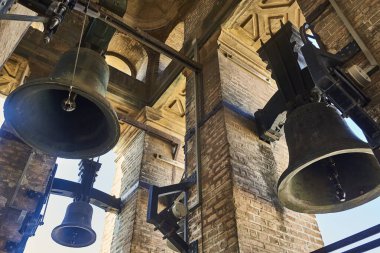 View of the Bells from interior of towerbell