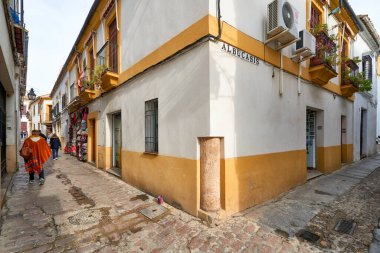 Endülüs, İspanya, Avrupa, 28 Aralık 2016, Tomas Conde ve Albucasis Caddeleri Cordoba City.