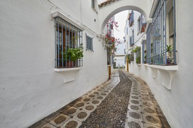 Cordoba, Endülüs, İspanya 28 Aralık 2016, Angel de Torres Meydanı, Indiano 'nun evi..