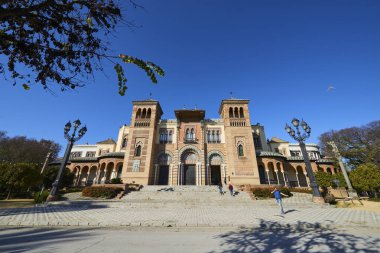 Pabellon Mudejar, Museo Artes y Costumbres Popüler, Parque Maria Luisa, İspanya; Endülüs; Sevilla;