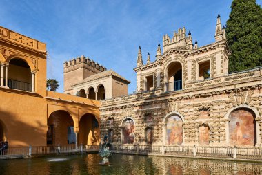 Kraliyet Sarayı Gerçek Alcazar Sevilla, Endülüs, İspanya, Avrupa.