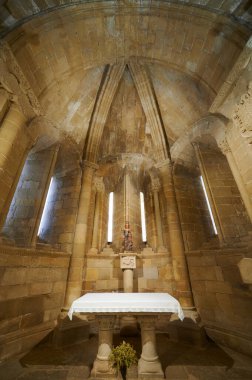 El Salvador Katedrali 'nin iç manzarası, Santo Domingo de la Calzada, La Rioja, İspanya, Avrupa