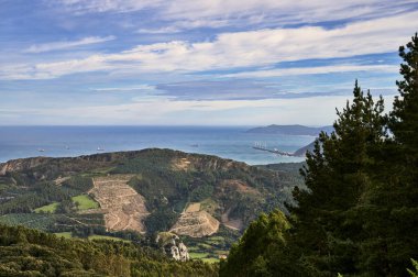 Biscay Körfezi manzarası, Bilbao Limanı girişi.