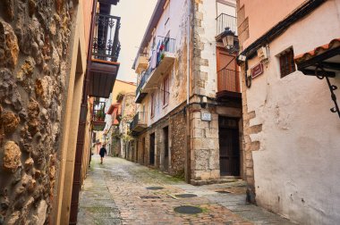 Laredo eski kasabası, Ruamayor sokağı, Laredo, Cantabria, İspanya, Avrupa