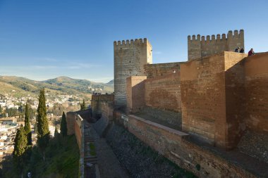 Alcazaba de la Alhambra de Granada, Granada, Endülüs, İspanya, Avrupa