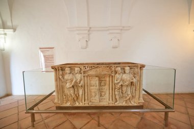 Katolik Krallar, Cordoba, Endülüs, İspanya ve Avrupa 'nın Alcazar' ında Roma Sarcophagus