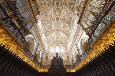 Cami katedrali, kapalı alan manzarası, Cordoba, Endülüs, İspanya, Avrupa