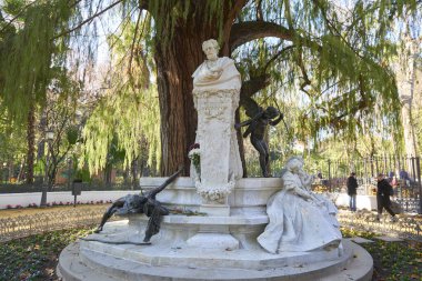 Gustavo kavşağı Adolfo Becquer Maria Luisa Parkı, Sevilla, Endülüs, İspanya, Avrupa